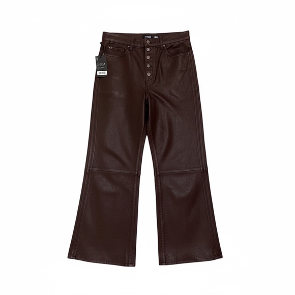 PAIGE Anessa Jeans 33 NWT Chicory Luxe Coated Ankle Flare Exposed Button Fly - Picture 13 of 13